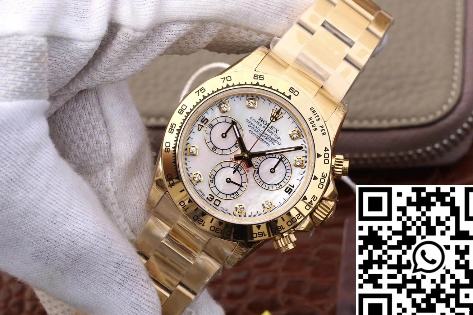Dial Gold Daytona 116528-78598 JH Diamonds Cosmograph Factory Yellow Rolex 0419